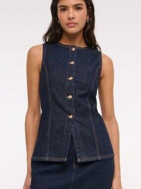 A&F Denim Vest